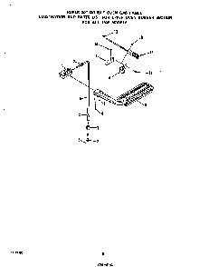 Upper Oven Burner Diagram and Parts List for 1835*1A  Roper Range