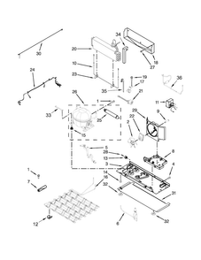 Unit Parts Diagram and Parts List for KFIS29BBBL01  KitchenAid Refrigerator