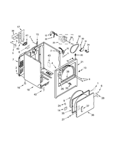 Cabinet Parts Diagram and Parts List for 11065202311  Kenmore Dryer