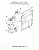 DOOR AND LATCH PARTS Diagram and Parts List for DU1301XTVB4  Whirlpool Dishwasher