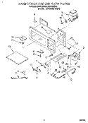 MAGNETRON AND AIR FLOW Diagram and Parts List for MH7110XBQ4  Whirlpool Microwave