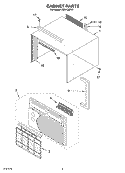 CABINET PARTS Diagram and Parts List for ACU104PK1  Whirlpool Air Conditioner