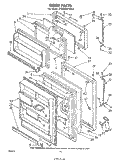 Part Location Diagram of 1103191 Whirlpool Door, Refrigerator (A\lso Or\der Item 36) (Toast)