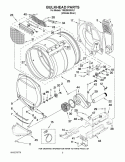 BULKHEAD PARTS Diagram and Parts List for YWED9300VU1  Whirlpool Dryer