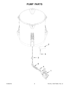 Pump Parts Diagram and Parts List for 11027132410  Kenmore Washer