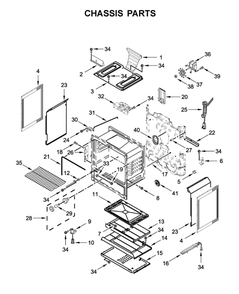 Chassis Parts Diagram and Parts List for WFG535S0JZ1  Whirlpool Range