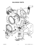 BULKHEAD PARTS Diagram and Parts List for WGD8200YW3  Whirlpool Dryer