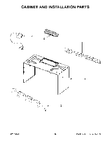 07 - Cabinet And Installation Parts Diagram and Parts List for WMH32519HB6  Whirlpool Microwave