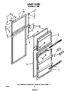 Door Diagram and Parts List for 8614*0B  Roper Refrigerator