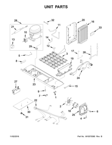 Unit Parts Diagram and Parts List for 10641163310  Kenmore Refrigerator