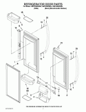 REFRIGERATOR DOOR PARTS Diagram and Parts List for KBFS25EWBL2  KitchenAid Refrigerator