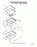 REFRIGERATOR SHELF PARTS Diagram and Parts List for ED2DHEXWL00  Whirlpool Refrigerator