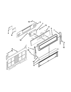 Control Panel Parts Diagram and Parts List for WFG714HLAS1  Whirlpool Range