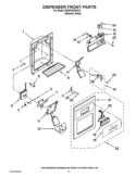DISPENSER FRONT PARTS Diagram and Parts List for ED5PVEXWS14  Whirlpool Refrigerator