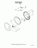 DOOR PARTS Diagram and Parts List for WFC7500VW1  Whirlpool Washer