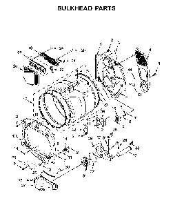 Bulkhead parts Diagram and Parts List for WED7120HW0  Whirlpool Dryer