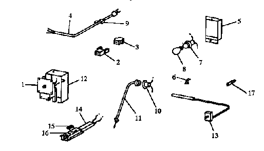 02 - Electrical Components Diagram and Parts List for RWS202UD  Whirlpool Cooktop