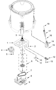 Part Location Diagram of WP285655 GE Top Load Washer Water Hose Cla