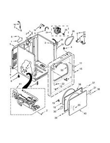 Cabinet Parts Diagram and Parts List for 11072332511  Kenmore Dryer