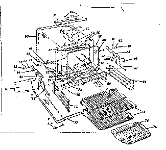 Oven Parts Diagram and Parts List for 1554507011  Kenmore Range