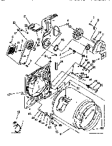 Bulkhead Diagram and Parts List for KEYE77BWH2  KitchenAid Dryer