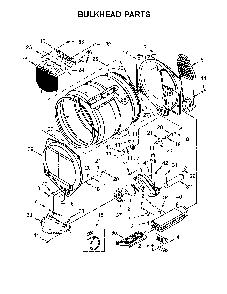 Bulkhead parts Diagram and Parts List for 11060372710  Kenmore Dryer