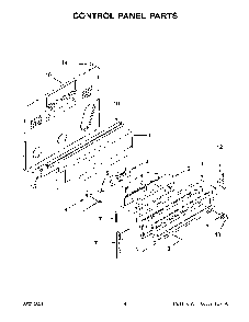 Control Panel Parts Diagram and Parts List for KFEG500ESS4  KitchenAid Range