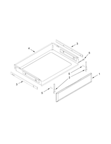 Drawer Parts Diagram and Parts List for WFG540H0EB0  Whirlpool Range