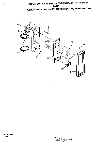 Control Panel Diagram and Parts List for H9608*0  Roper Range