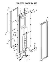Part Location Diagram of W10758123 Whirlpool SPACER
