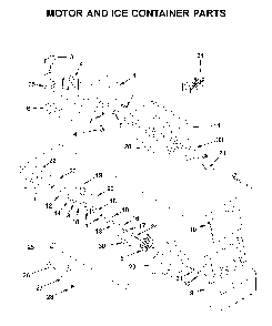 Motor and ice container parts Diagram and Parts List for WRS321SDHV05  Whirlpool Refrigerator