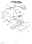 CONTROL PARTS, OPTIONAL PARTS (NOT INCLUDED) Diagram and Parts List for KSRX22FSST03  KitchenAid Refrigerator