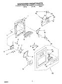 DISPENSER FRONT Diagram and Parts List for GD25BFCHT01  Whirlpool Refrigerator