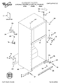 CABINET, LITERATURE Diagram and Parts List for ET18CMXJW01  Whirlpool Refrigerator