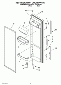 REFRIGERATOR DOOR PARTS Diagram and Parts List for ED5LVAXVB01  Whirlpool Refrigerator