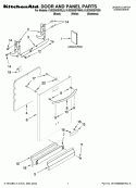 DOOR AND PANEL PARTS Diagram and Parts List for KUDS50SVBL0  KitchenAid Dishwasher
