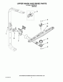 UPPER WASH AND RINSE PARTS Diagram and Parts List for IUD9750WS3  Whirlpool Dishwasher