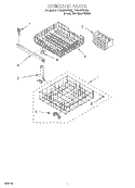 DISHRACK Diagram and Parts List for DU805DWGQ1  Whirlpool Dishwasher