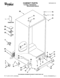 CABINET PARTS Diagram and Parts List for 7GSC22C6XY01  Whirlpool Refrigerator
