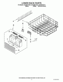 LOWER RACK PARTS Diagram and Parts List for GU3200XTXB3  Whirlpool Dishwasher