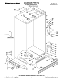 CABINET PARTS Diagram and Parts List for KSSO42FTX15  KitchenAid Refrigerator