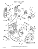 BULKHEAD PARTS Diagram and Parts List for WGD4850XQ1  Whirlpool Dryer