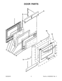 DOOR PARTS Diagram and Parts List for KGSK901SBL01  KitchenAid Range