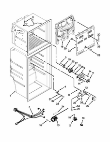 Liner Parts Diagram and Parts List for 10686399310  Kenmore Refrigerator