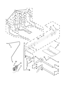 Manifold Parts Diagram and Parts List for WEG745H0FE0  Whirlpool Range
