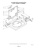 WASHER TOP AND LID Diagram and Parts List for LT5000XMW1  Whirlpool Washer Dryer Combo