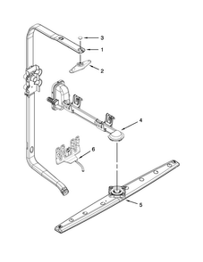 Upper Wash And Rinse Parts Diagram and Parts List for WDF730PAYW7  Whirlpool Dishwasher
