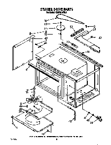 Stirrer Drive Diagram and Parts List for KEMI300WBL0  KitchenAid Microwave Oven Combo