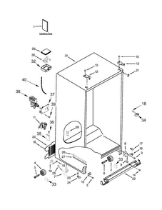 Cabinet Parts Diagram and Parts List for 10651139214  Kenmore Refrigerator