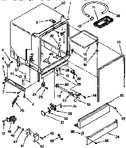 Tub Assembly Diagram and Parts List for DU180DWGQ0  Whirlpool Dishwasher